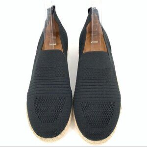 Adrienne Vittadini womens flats size 10 black Espadrilles Flatforms